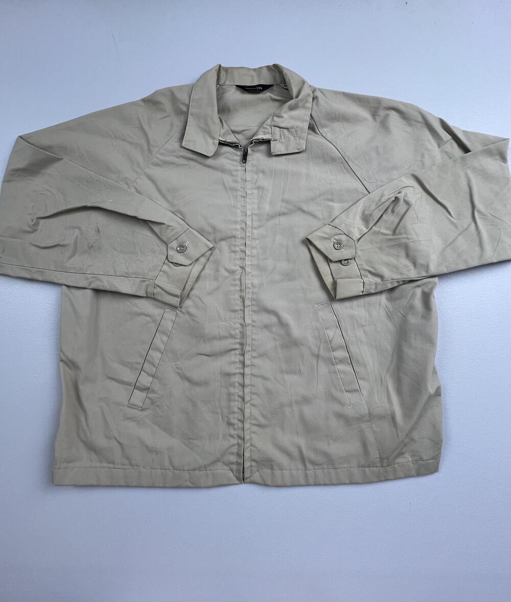 Vintage JCPenney Jacket Mens XL Microfiber Windbreaker Full Zip Lightweight VTG